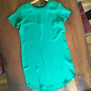 Green shift dress